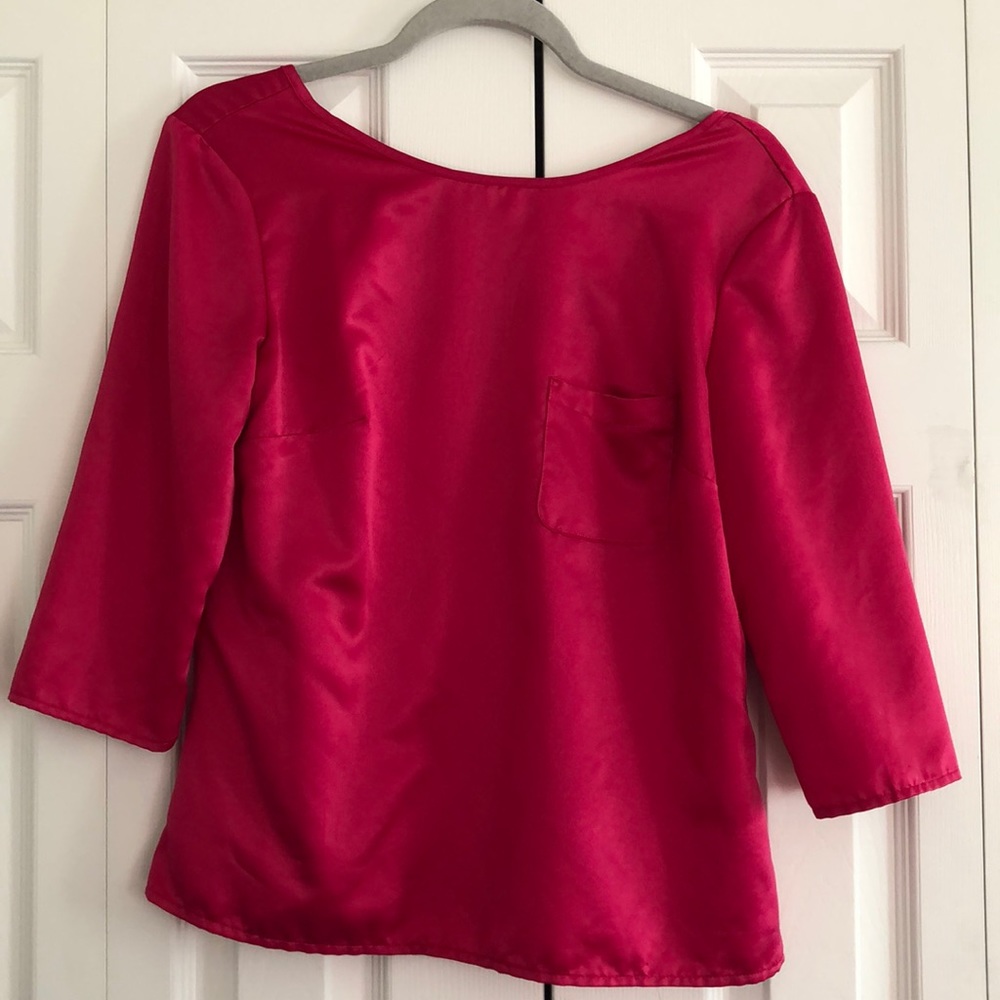 Bright Pink 3/4 Sleeve Top